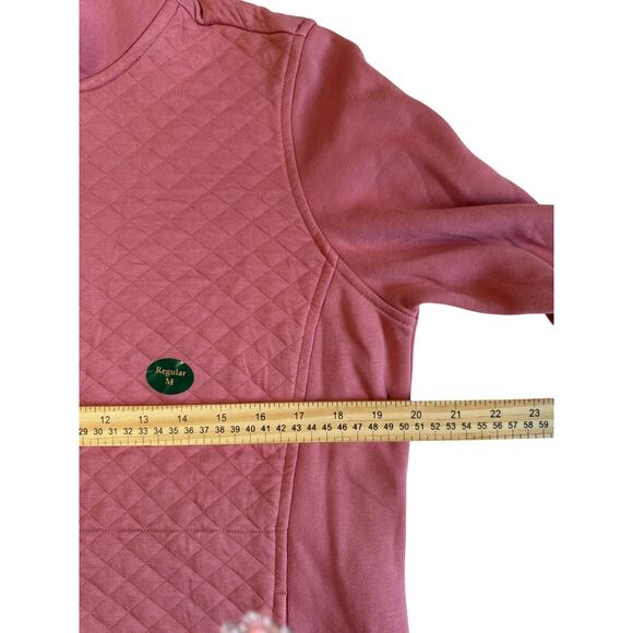 NWT L.L.Bean Quilted Pullover Long Sleeve 1/4 Zip Womens Size M Rose Wash Earthy - Picture 7 of 8